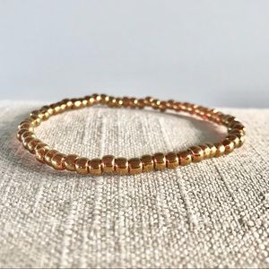 Rose Gold Dainty Minimalist Seed Bead Stretch Bracelet